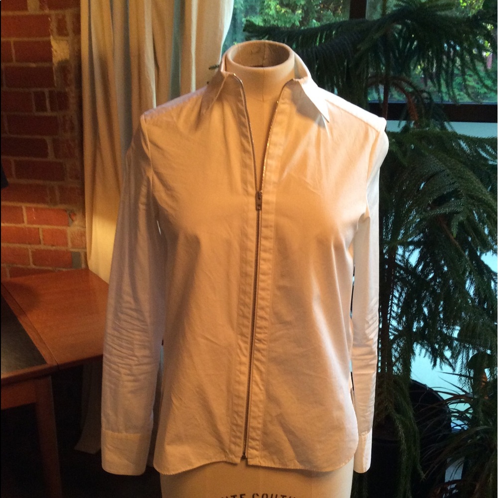 Rag & Bone zip front blouse
